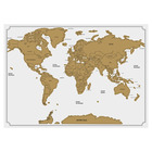 Carte du monde à gratter blanc