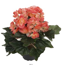 Begonia artificiel en pot H 28 cm superbe