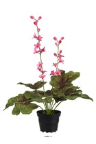 Heuchères fleuries artificielles en pot, h 45 cm d 27 cm rose soutenu - couleur: