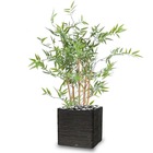 Bambou artificiel en pot special uv pour extérieur h 90 cm vert - dimhaut: h 90