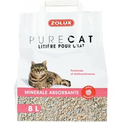 Litière pure cat minérale absorbante 8l