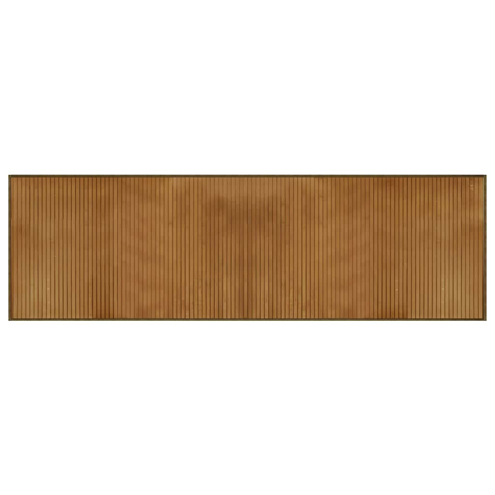 Tapis rectangulaire marron 60x200 cm bambou