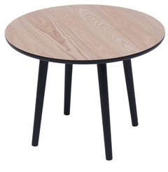Table appoint bout de canape scandinave en bois massif noir pin