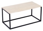 Table basse industrielle rectangulaire bois moderne metal