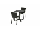 Ensemble table sophie bistro hpl flip 68 + 2 chaises sophie dining - noir