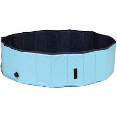 Piscine pour chien, dimensions ø 80 × 20 cm coloris bleu clair-bleu