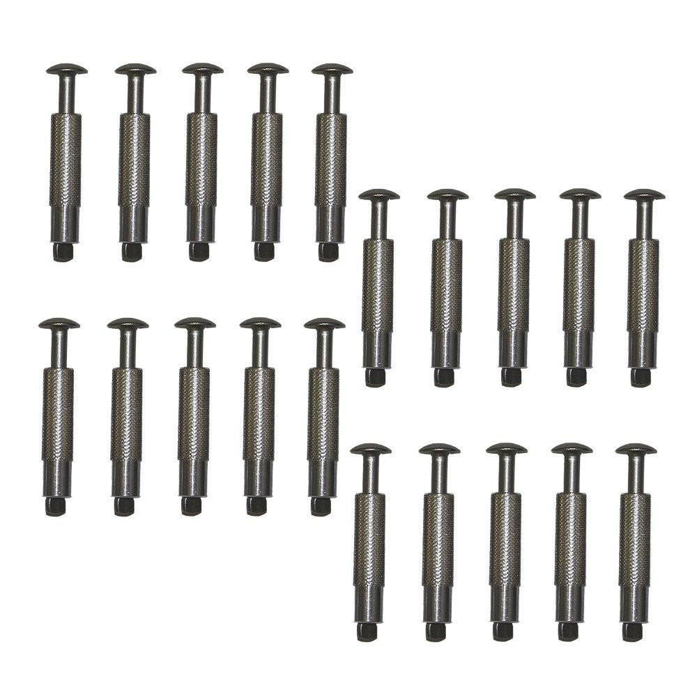Lot de 20 pitons douille inox ø 12 mm, pour bâche de piscine.