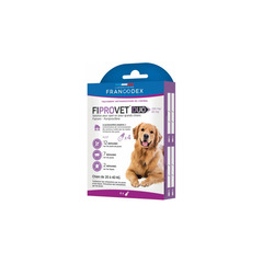 Pipettes anti puces Fiprovet duo pour chien 20 a 40 kg - 268 mg/80 mg