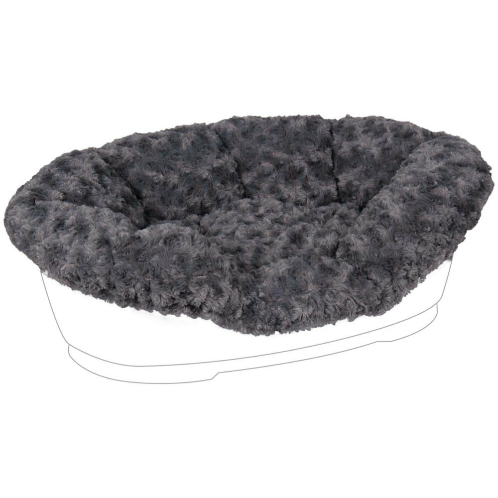 Housse cuddly pour lit domus. 80/90 cm. Couleur gris, pour chien.