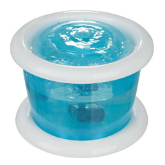 Fontaine à eau transparente bleu pour chat et chien - 3 litres