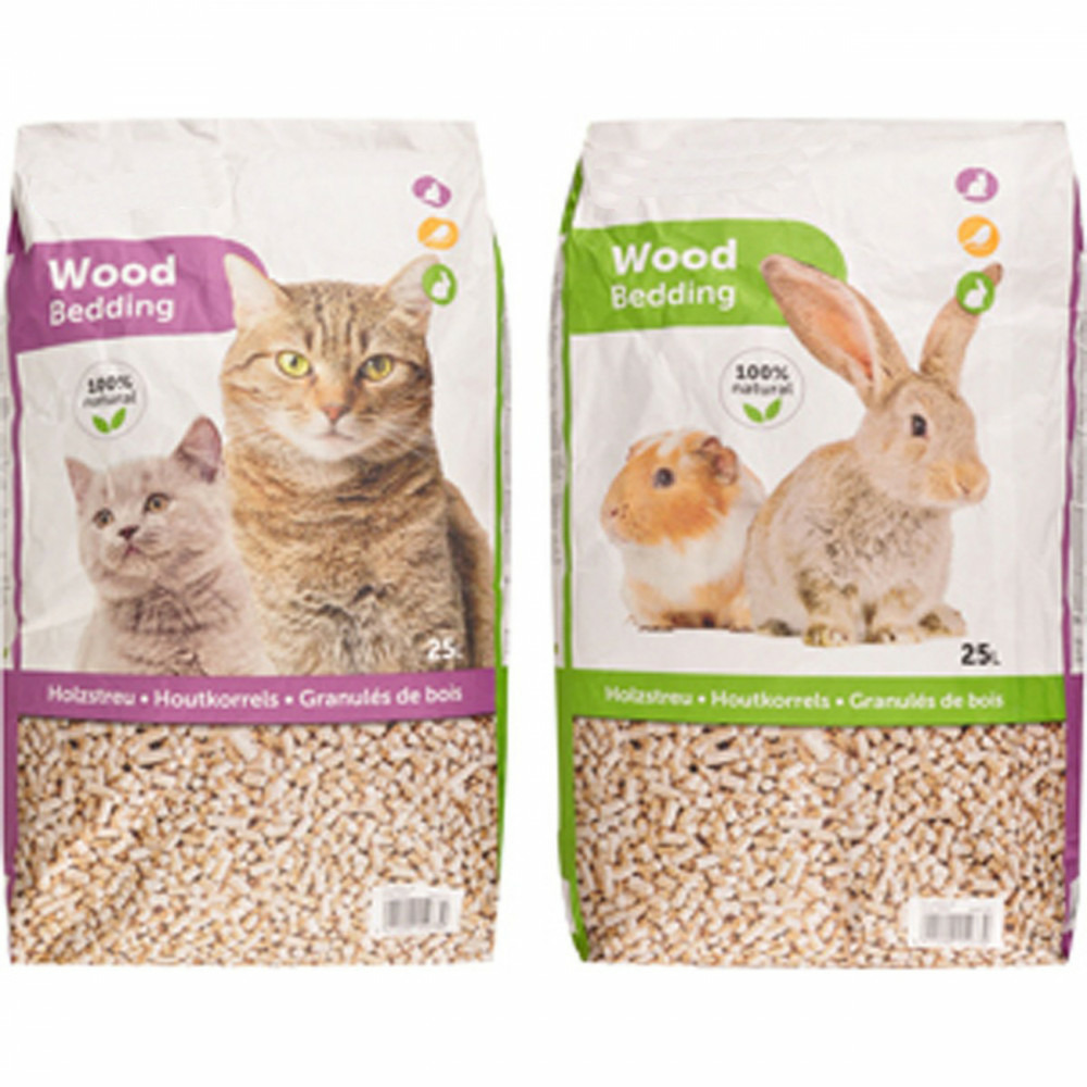 Litière granule de bois pour chat ou rongeur 25 litres soit 15 kg Truffaut