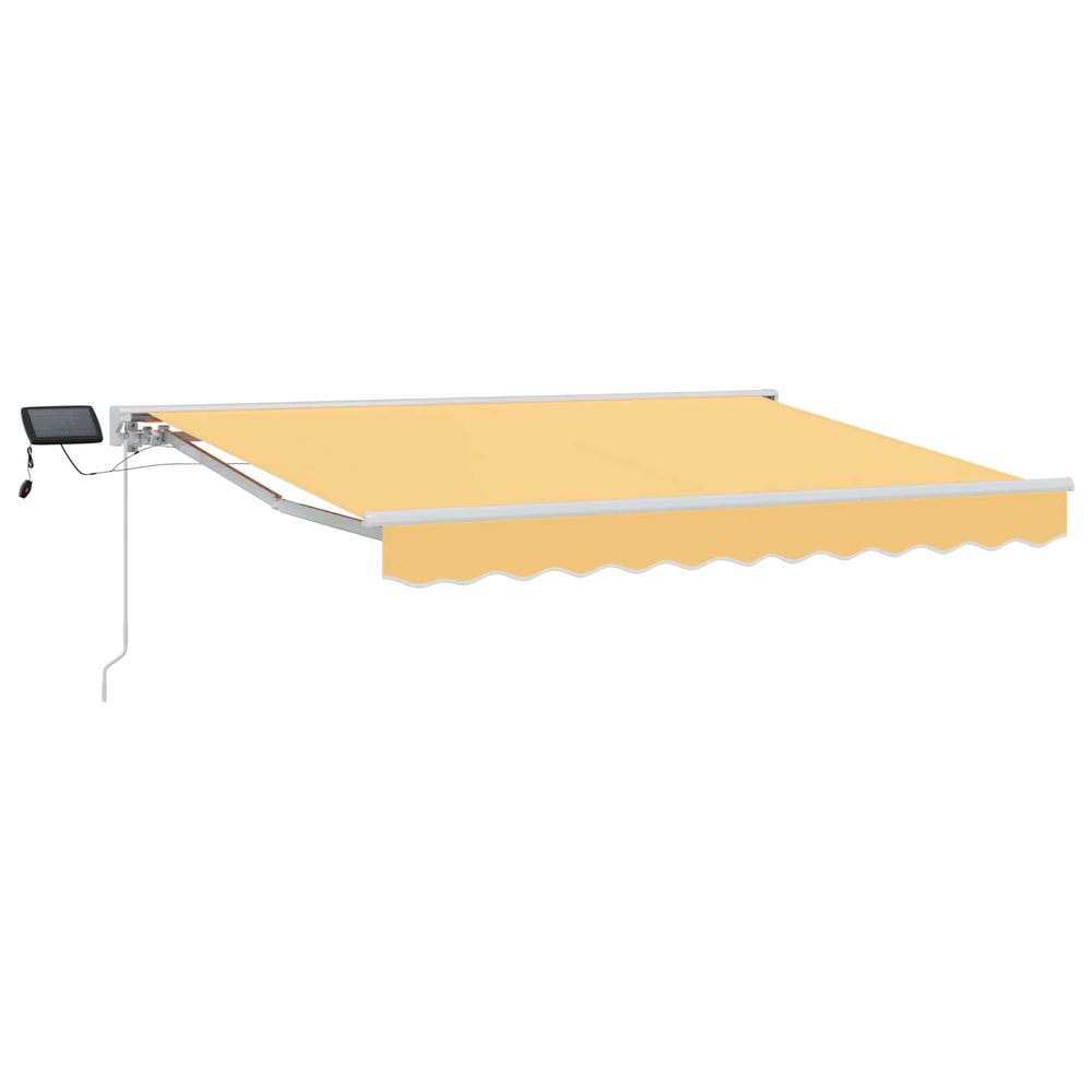 Cadre de store manuel avec leds sable 4,5 × 3,5 m