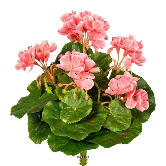 Piquet de géranium artificiel anti-uv h 24 cm rose - couleur: rose