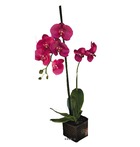 Sublime orchidée artificielle en pot h 75 cm rose fushia - couleur: rose fushia