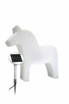 Cheval lumineuse blanc - 43cm - lampe extérieur solaire