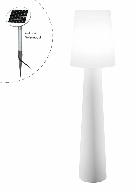 Lampadaire lumineuse blanc - 160cm - lampe extérieur solaire