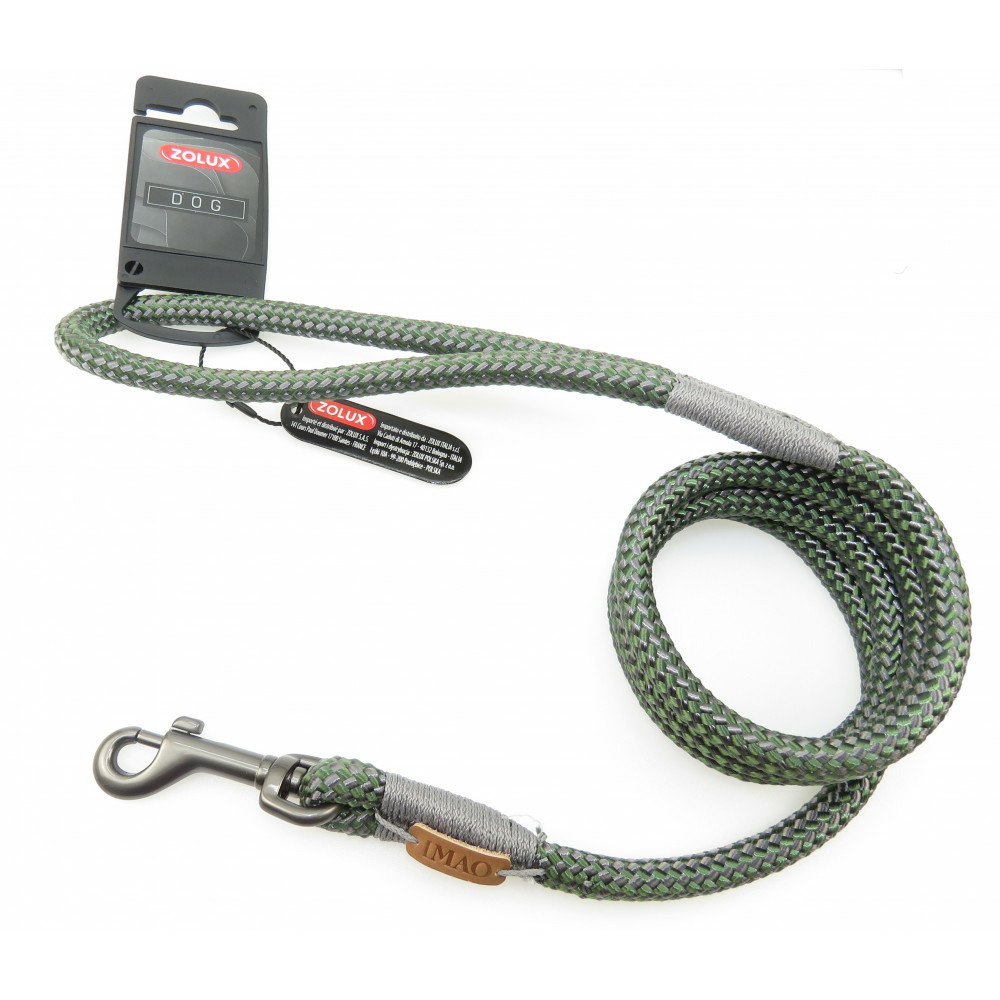 Laisse imao hyde park. Ø 9 mm x 1,2 mètre kaki pour chien.