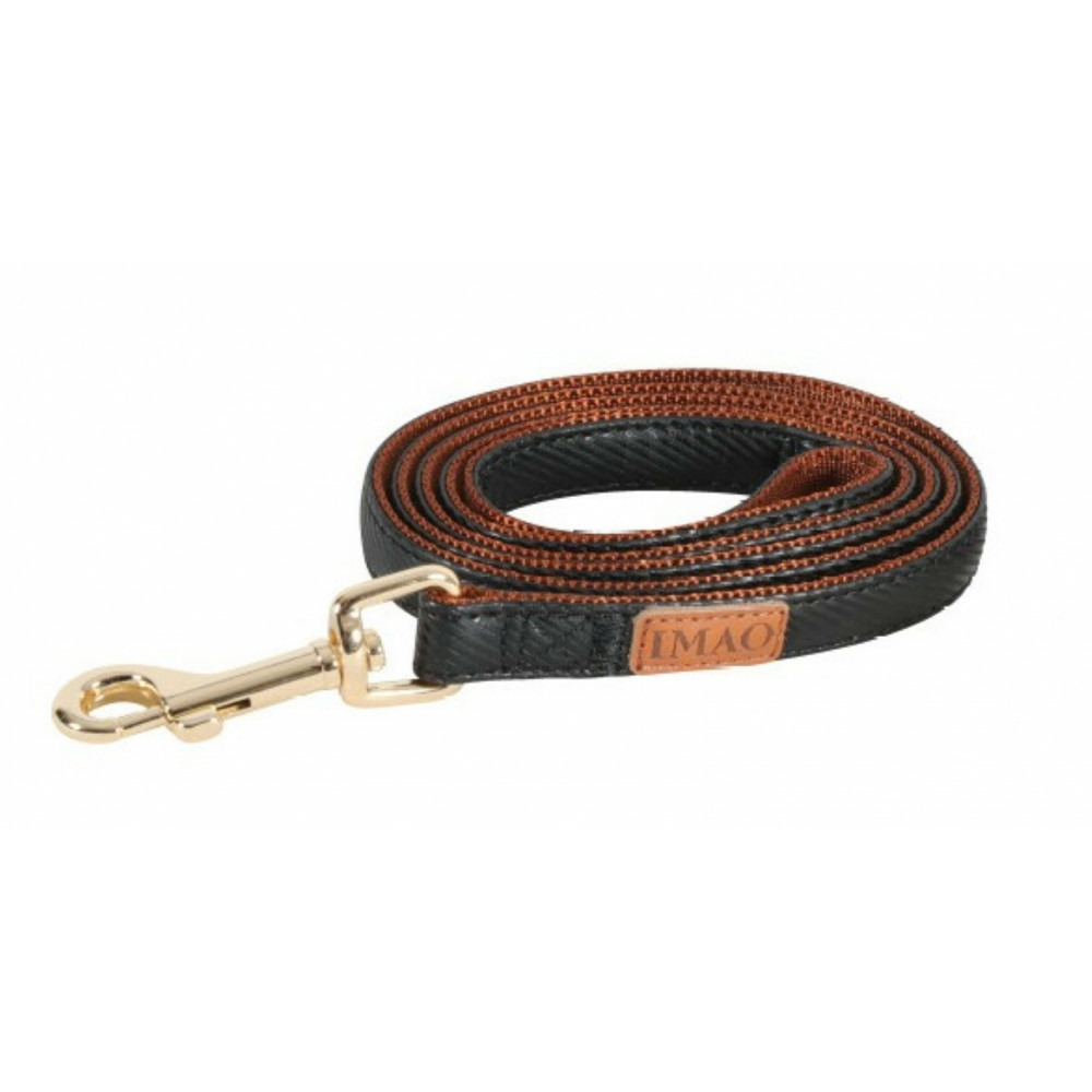 Laisse imao mayfair 15 mm x 1.2 mètre couleur noir pour chien.