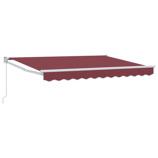 Auvent rétractable bordeaux 3,5 x 2 m