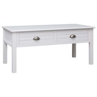 Table basse blanc 100 x 50 x 45 cm bois