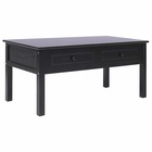 Table basse noir 100 x 50 x 45 cm bois