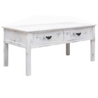 Table basse antique blanc 100 x 50 x 45 cm bois