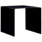 Table basse noir 50 x 50 x 45 cm verre trempé