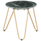 Table basse vert 40x40x40 cm pierre véritable et texture marbre