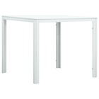 Table basse blanc 78x78x74 cm pehd aspect de bois