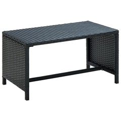 vidaXL Table basse Noir 70x40x38 cm RÃ©sine