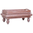 Table basse marron 90 x 50 x 40 cm bois d'acajou massif