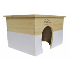 Maison en bois pour lapins, cochon d'indes - 28 x 23 x 17 cm