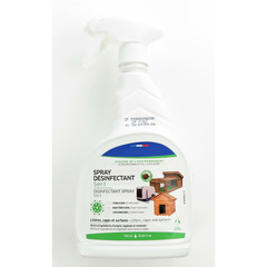 Spray désinfectant 5 en 1 pour habitat des animaux - 750 ml