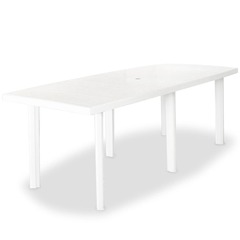 TABLE DE JARDIN BLANC 210 X 96-(867358)