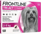 Tri-act chien anti-puces et anti-tiques  chien 3 pipettes de 2 à 5kg  xs