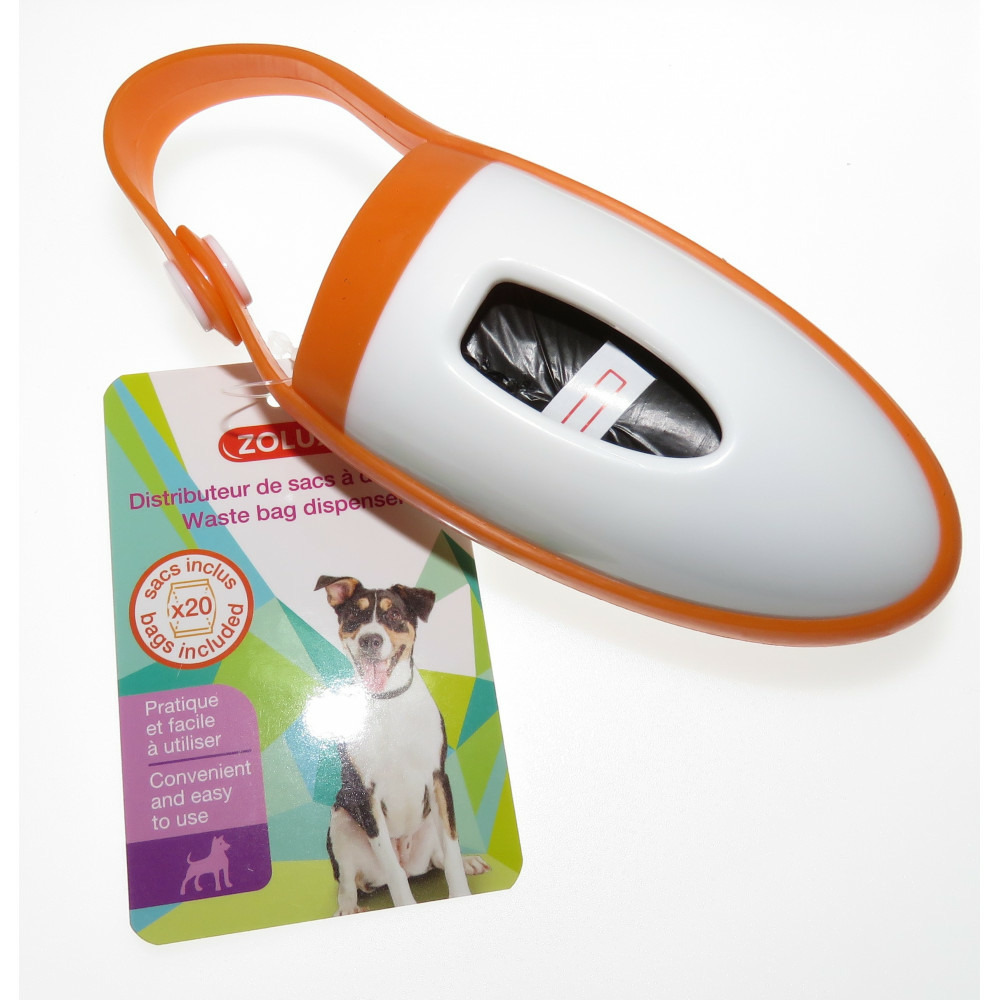 Distributeur sac à déjection canine. Couleur aléatoire. Pour chien.