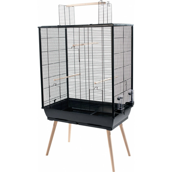 Cage à oiseaux Neo Jili XL couleur noire - 81x 48 x hauteur 132