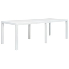 TABLE DE JARDIN BLANC 220X90X7-(868589)