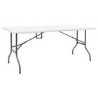 Table pliable de jardin blanc 180x72x72 cm pehd