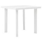 Table de jardin blanc 80x75x72 cm plastique