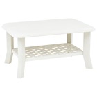 Table basse blanc 90 x 60 x 46 cm plastique