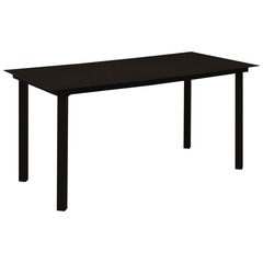 Table Ã  dÃ®ner de jardin Noir 150x80x74