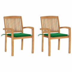 Chaises de jardin 2 pcs avec coussins