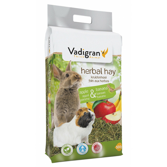 Nourriture foin de fleur et fruit pomme, banane 500 g