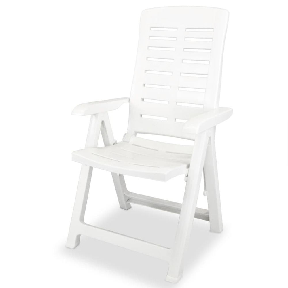 Chaise inclinable de jardin plastique blanc