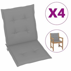 Vidaxl coussins de chaise de jardin 4 pcs gris 100 x 50 x 3 cm