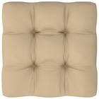 Coussin de canapé palette beige 80x80x10 cm