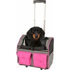 Sac a dos trolley kiara rose pour chien - 32 x 29 h 89 cm