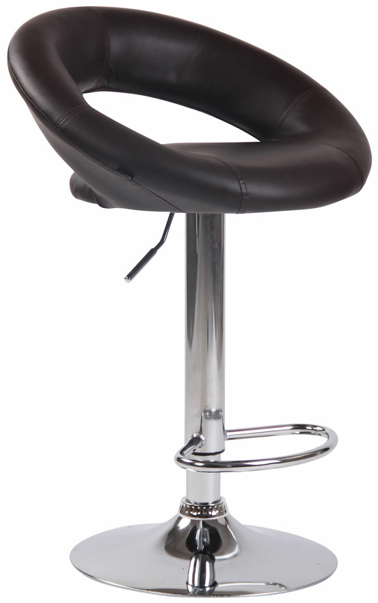 Tabouret de bar olinda simili cuir chromé