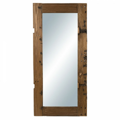 Miroir rectangulaire style brocante en bois recyclé